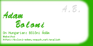 adam boloni business card